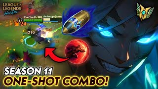 BLUE KAYN ONE-SHOT COMBO DELETE IN SEASON 11 (BUILD AND RUNES) | WILD RIFT