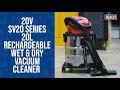 Sealey 20V SV20 Series 20L Rechargeable Wet &amp; Dry Vacuum Cleaner - PC20SD20V