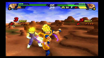 DBZ Budokai Tenkaichi 3 SSJ2 Goku (End) vs Red Potara Majin Vegeta