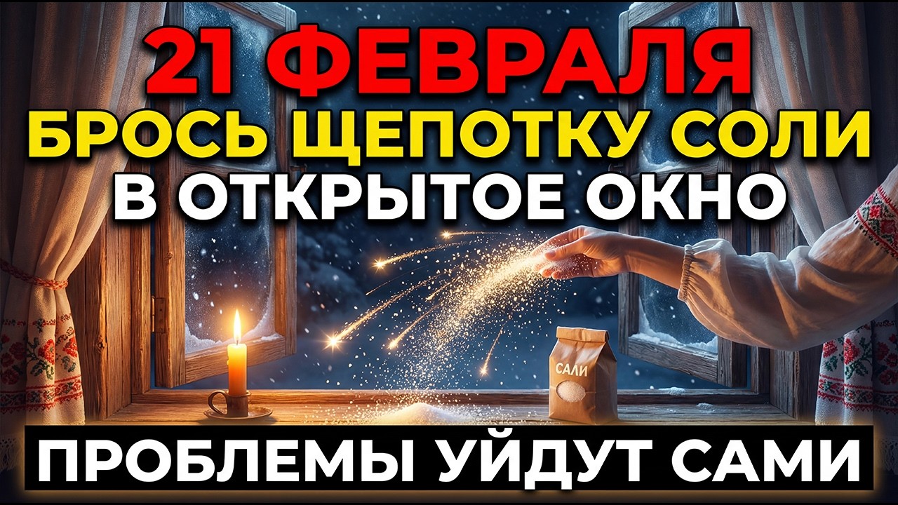 21 Февраля — Бросьте щепотку соли в открытое окно и проблемы начнут уходить сами