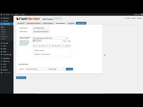 Fast Member Product Email Notifications - WordPress Membership Plugin