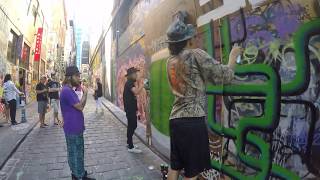 Graffiti Artists in Hosier Lane, Melbourne, Australia by T.O.M Studios 840 views 5 years ago 25 seconds