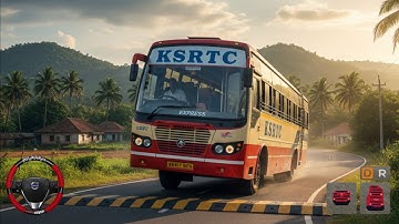 KSRTC AIR BUS Mod For Bussid - Speed Breaker Road Driving in Bus Simulator Indonesia Gameplay 😲🎧