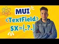 React - Material UI (mui) | TextField sx prop'u nedir? nasıl çalışır?