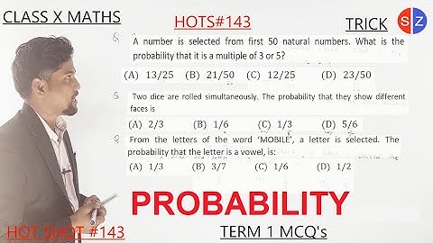 a number is selected from first 50 natural numbers the probability that it is a multiple of 3 or 5