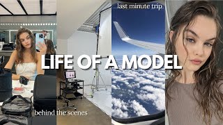 LIFE OF A MODEL ✈ last minute work trip, behind the scenes & how my work schedule looks like