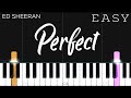 Perfect  ed sheeran  easy piano tutorial