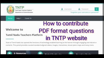TNTP இணையதளத்தில் ஆசிரியர்கள் தங்களின் பங்களிப்பை PDF வடிவில் அளிப்பது எப்படி ? - Part 2
