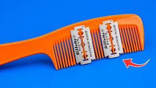 😱 Attach Razor Blades to a Hair Comb — The Result Will Surprise Everyone! screenshot 2