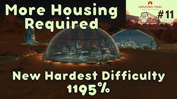 Housing Required | 1195% Difficulty - Hardest Map | Surviving Mars - Martian Express | Ep 11