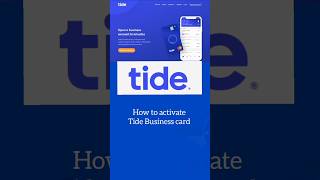 How to Activate Tide Business card