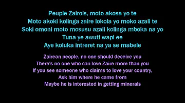 Mobutu Sese Seko translated Lyrics
