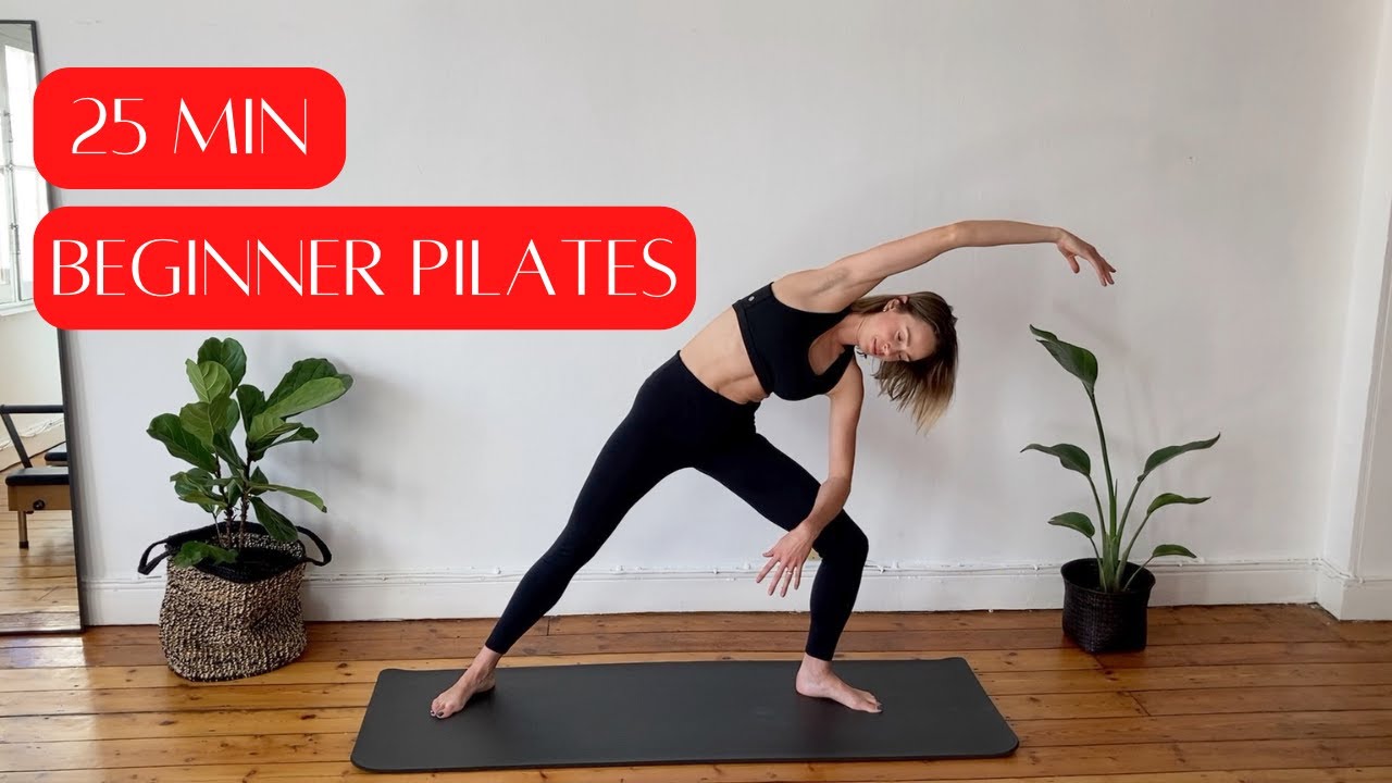25 MIN BEGINNER PILATES WORKOUT Full body workout Mat Pilates (No