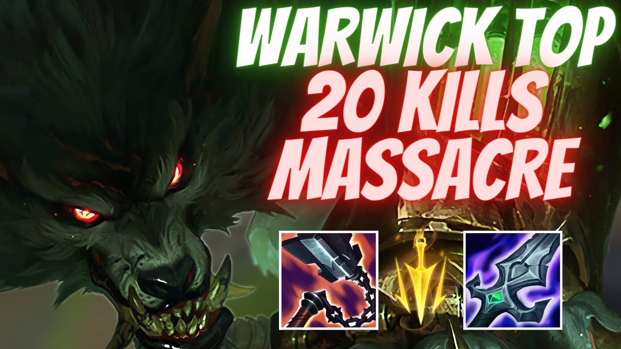 HOW TO PLAY WARWICK TOP AND HARD CARRY YOUR TEAM! 20 KILLS BLOODBATH | SEASON 12 WARWICK TOP CARRY!