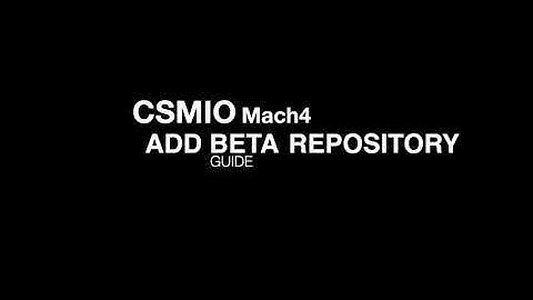 CSMIO Mach4 add beta repository