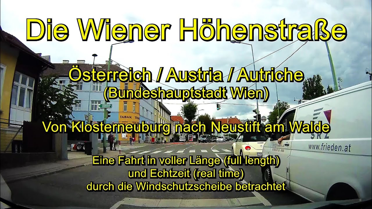 Die Wiener Höhenstraße von Klosterneuburg nach Neuwaldegg / Wien (Vienna) / Österreich ( Austria)