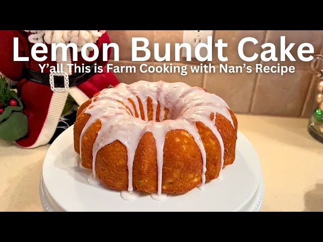 Christmas Surprise Lemon Bundt Cake (With Video) - Pudge Factor