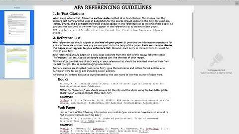 APA Referencing Tutorial