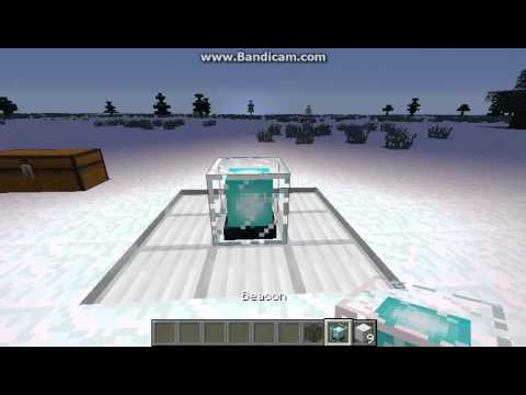 minecraft how to change the color of the beacon - YouTube