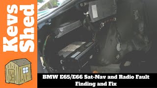 How to Troubleshoot Audio & Navigation Faults on BMW E65/E66 730d 750i 745i 2002 through to 2008.