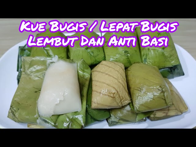 Resep Kue Bugis Ketan Putih,‼Lepat Bugis Lembut u0026 Enak Tahan sampai 2 Hari Disuhu Ruangan... class=