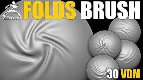 ZBrush Folds VDM Brush. Sculpting folds.