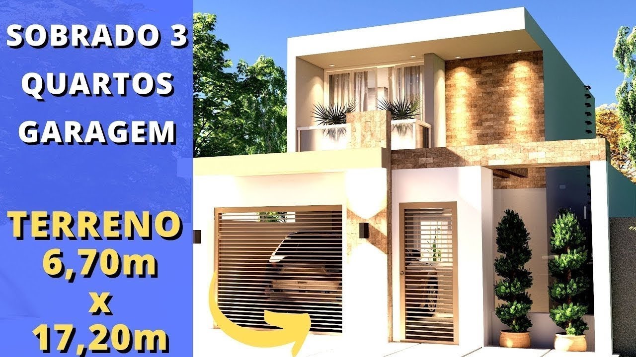 PLANTA DE CASA TIPO SOBRADO PEQUENO COM 3 QUARTOS 5x10 SOBRADO PEQUENO ...