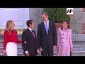 Spanish king and queen welcome the  president of mexico
