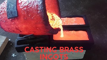 Casting brass ingots - Devil Forge