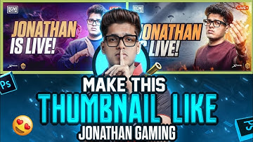 How To Make Thumbnail Like Jonathan 👑 Bgmi Live Stream Thumbnail Edit Tutorial On Android || Pubg