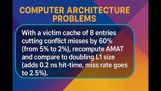 8. Computer Architecture: Memory Hierarchy and Design (Problem 8)