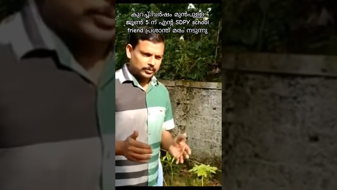 പഴയ പരിസ്ഥിതി ദിന വീഡിയോ, SDPY 10D classmate Prashant മരം നടുന്ന രംഗം 
