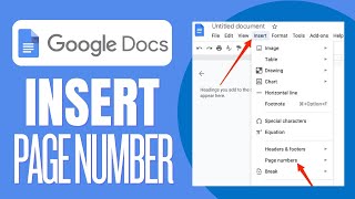 How To insert Page Numbers In Google Docs 2023
