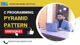 pyramid pattern nested for loop in Hindi | C tutorial in Hindi