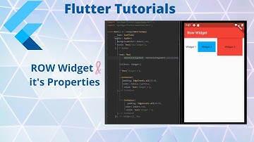 Flutter Tutorial - ROW Widget and it