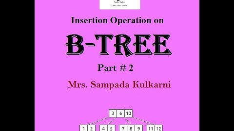 B-Tree | Part 2 | Insert operation on B-Tree | Data Structure