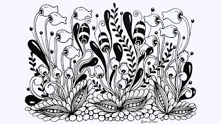 Zen-doodle art for beginners | Zentangle art | tangle drawing | Zendoodles