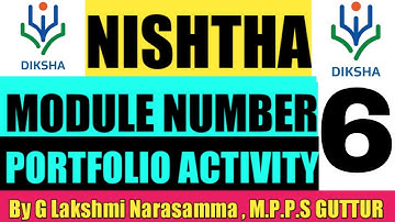 MODULE 6 PORTFOLIO MODEL FOR NISHTHA | DIKSHA