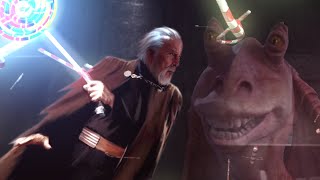 Jar Jar eats Count Dooku's Lolipop