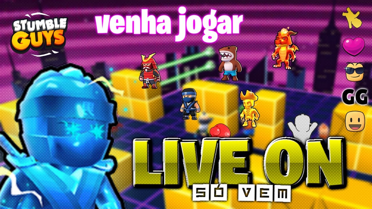 STUMBLE GUYS AO VIVO - VEM JOGAR 