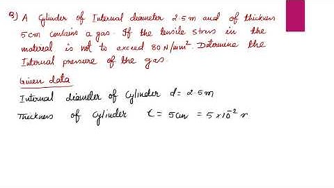 L21- Problems on Thin cylinder (part-1)