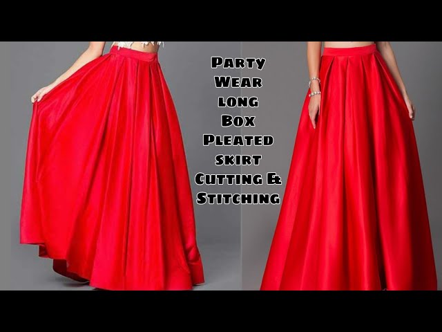 Designer Party Wear Long Gown Cutting and Stitching | Inverted Box Pleat  Dress - YouTube