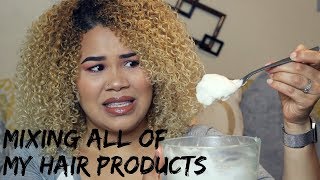 Mixing All My Curly Hair Products TOGETHER | Naturally Sade