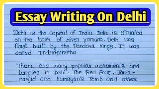 How to write essay on Delhi|Essay writing on Delhi|few lines about delhi|Data Education|