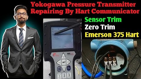 yokogawa pressure transmitter sensor repairing by hart communicator | sensor trim | emerson 375 hart
