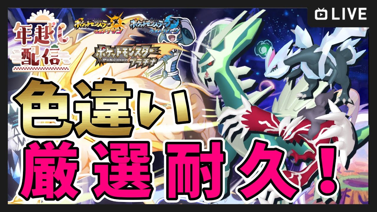 ポケモンUSUM・プラチナ】年末年始！色違い厳選耐久 1/3(金)まで色違い