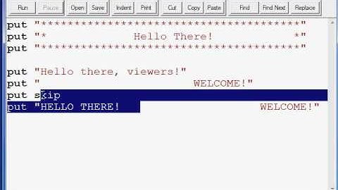 Turing Tutorial - episode 1 - put statements
