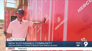 Construction company reducing their carbon footprint using building materials like Hercutech