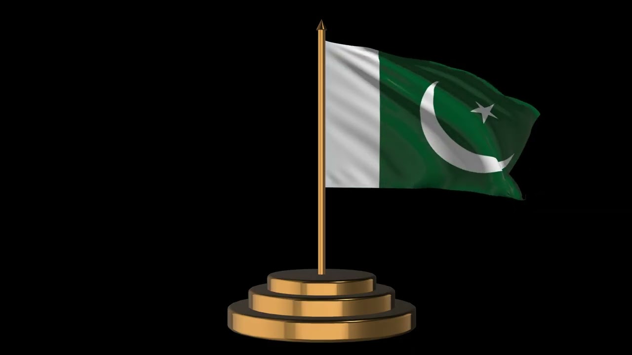 Pakistan Flag 3D Animation | BLACK SCREEN Loop | No Copyright VFX