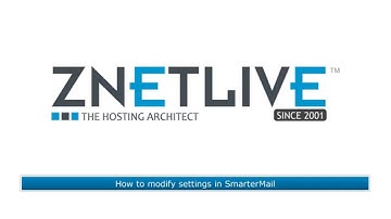 How to modify settings in SmarterMail